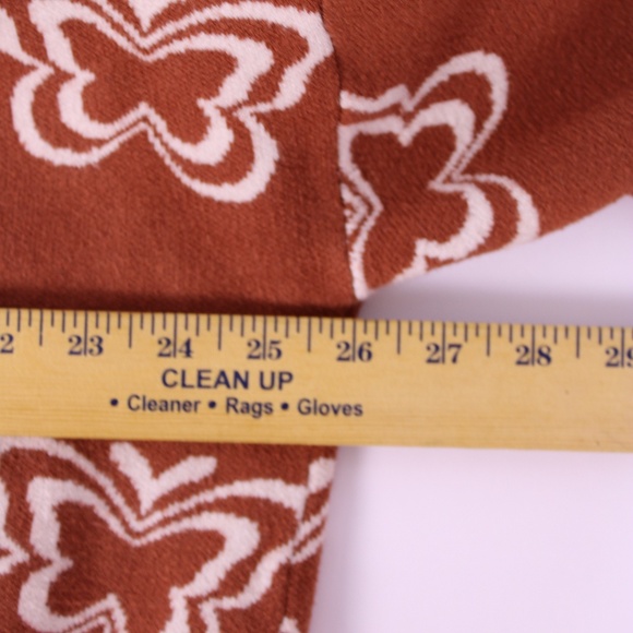 0324-Splash Butterfly Print Cardigan Sweater – Brown/White – Size L US 12 - Picture 3 of 6